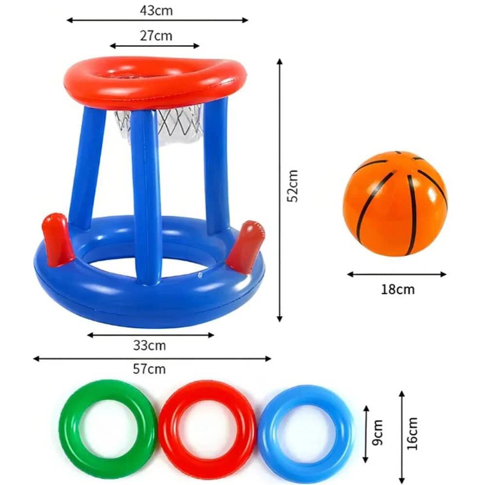 Juego Inflable Infantil Canasta Baloncesto Y Aros Piscina image number 6.0