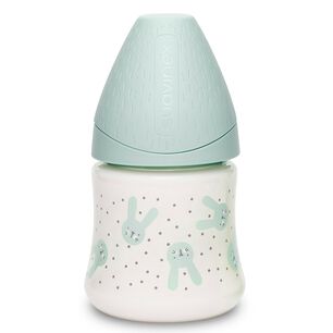Mamadera Premium 150ml Tetina Silicona Hygge Rabbit Verde