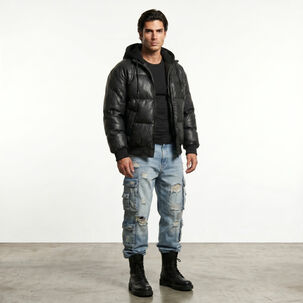 Chaqueta Parca Ecocuero Impermeable Hombre New York