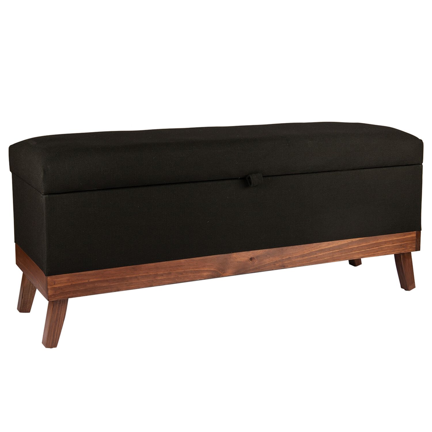 Banqueta Con Ba&uacute;l Incy Negro Delta 120x40x50 Cm M&aacute;xima Design image number 1.0