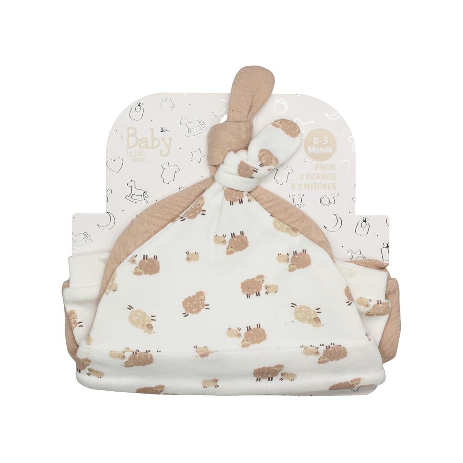 Conjunto Gorro Y Mitones Reci&eacute;n Nacido Baby image number 0.0