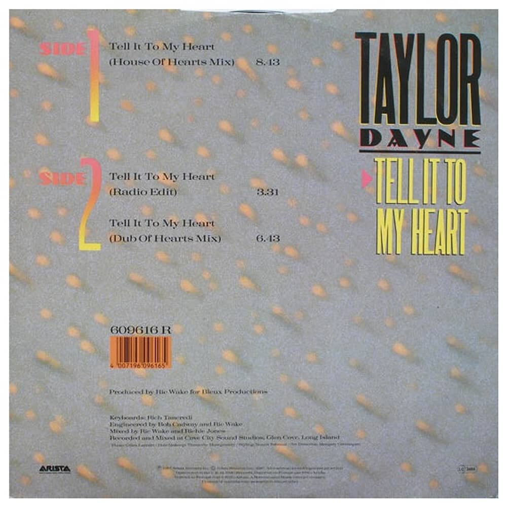 Taylor Dayne - Tell It To My Heart | 12" Maxi Single Usado image number 1.0