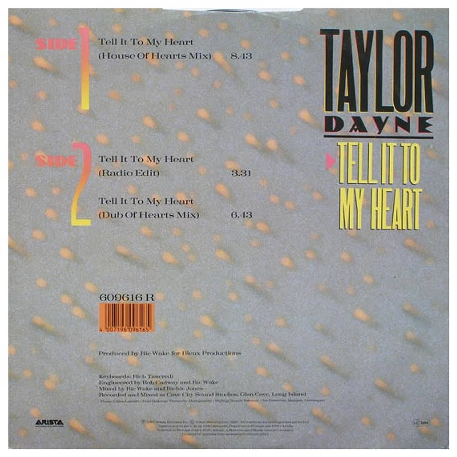 Taylor Dayne - Tell It To My Heart | 12" Maxi Single Usado image number 1.0