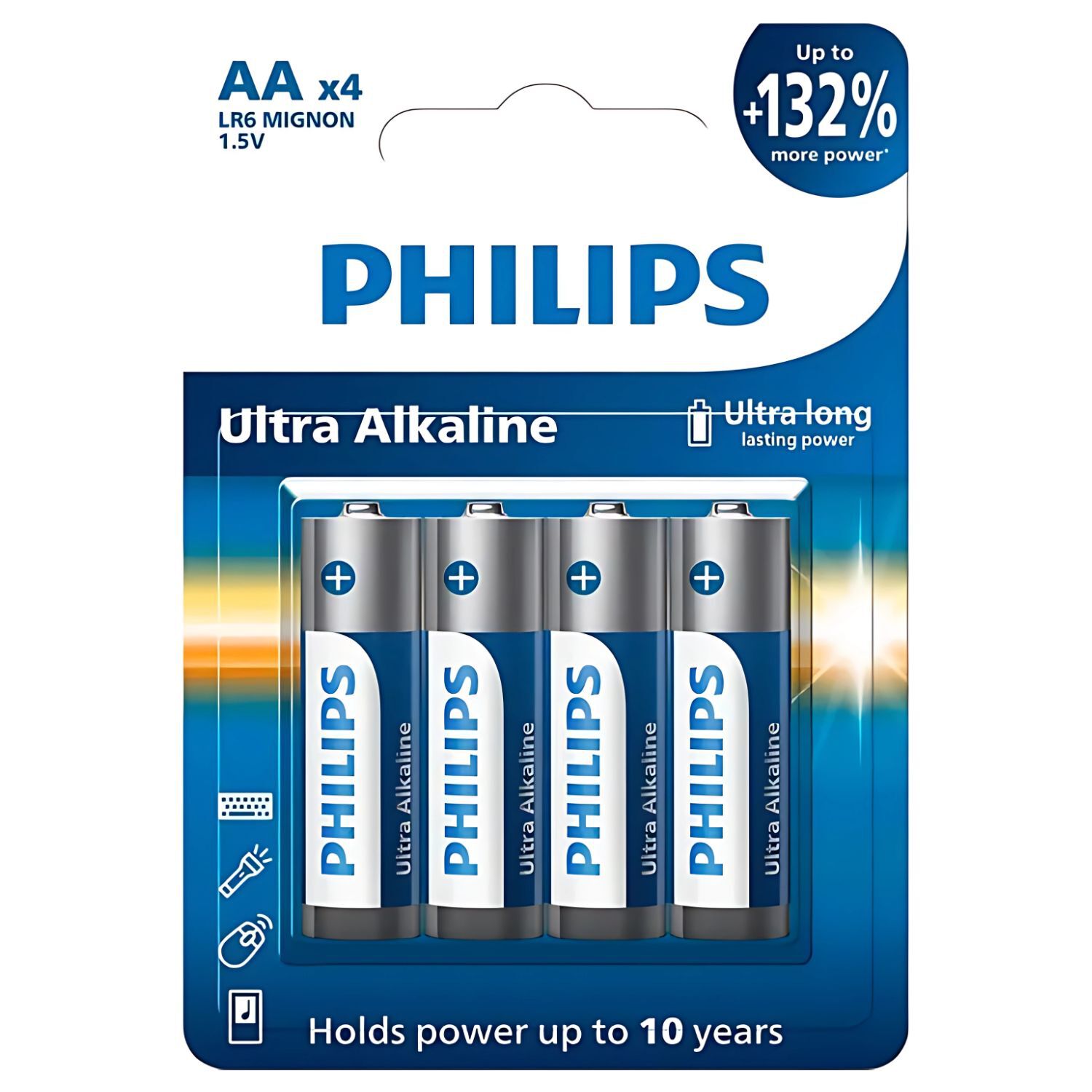 4 Pilas Alcalinas Aa Bl&iacute;ster Philips Lr6e4b - Ps image number 0.0
