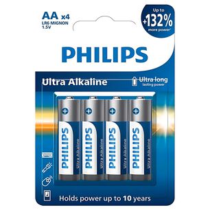 4 Pilas Alcalinas Aa Bl&iacute;ster Philips Lr6e4b - Ps