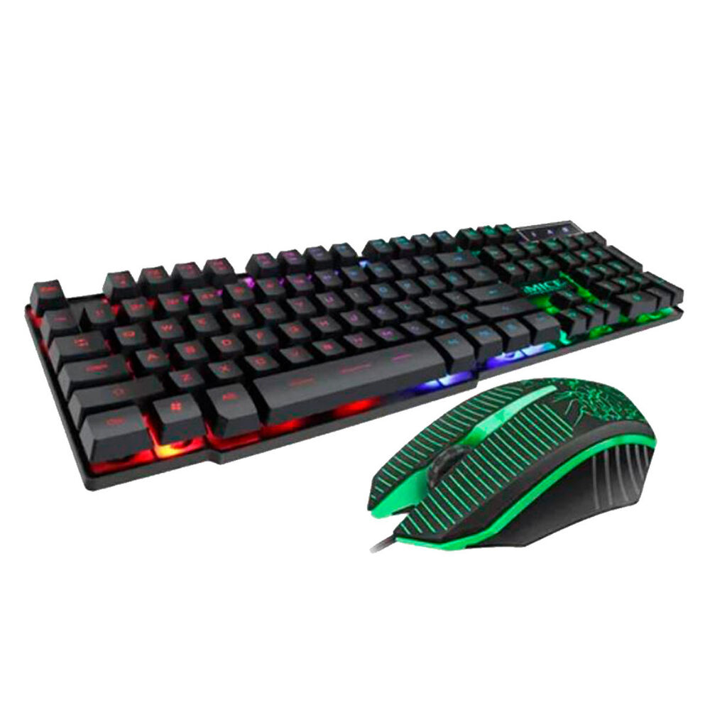 Kit Gamer Teclado + Mouse Rgb Colores image number 1.0