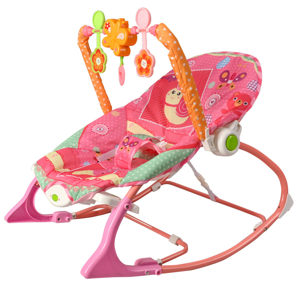 Silla Mecedora Para Bebé Nido Con Vibrador Rosado image number 1.0