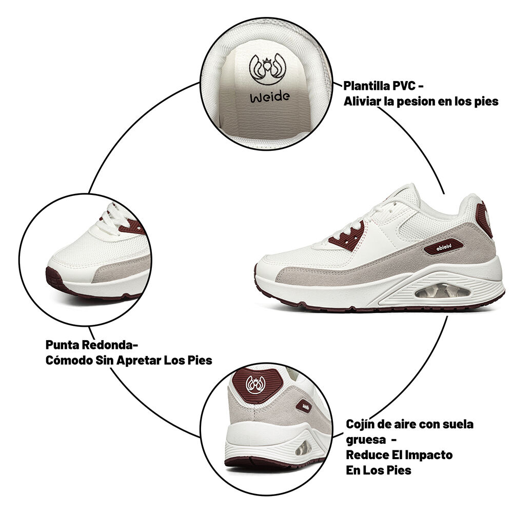 Zapatilla Urbana Casual Mujer Deportiva Clasico Weide Tfa302 image number 6.0