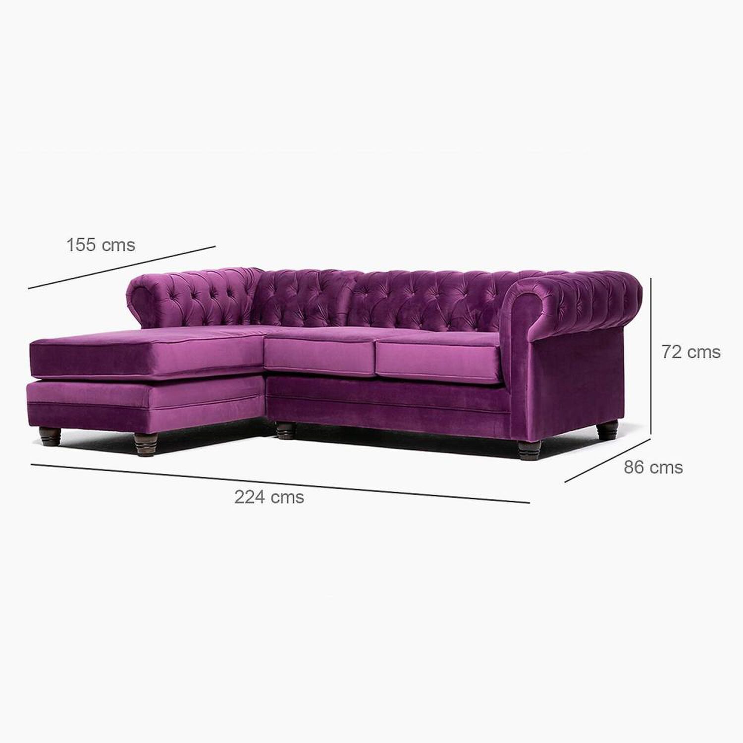 Sof&aacute; Seccional Barra Design Chesterfield Izquierdo / 4 Cuerpos image number 1.0