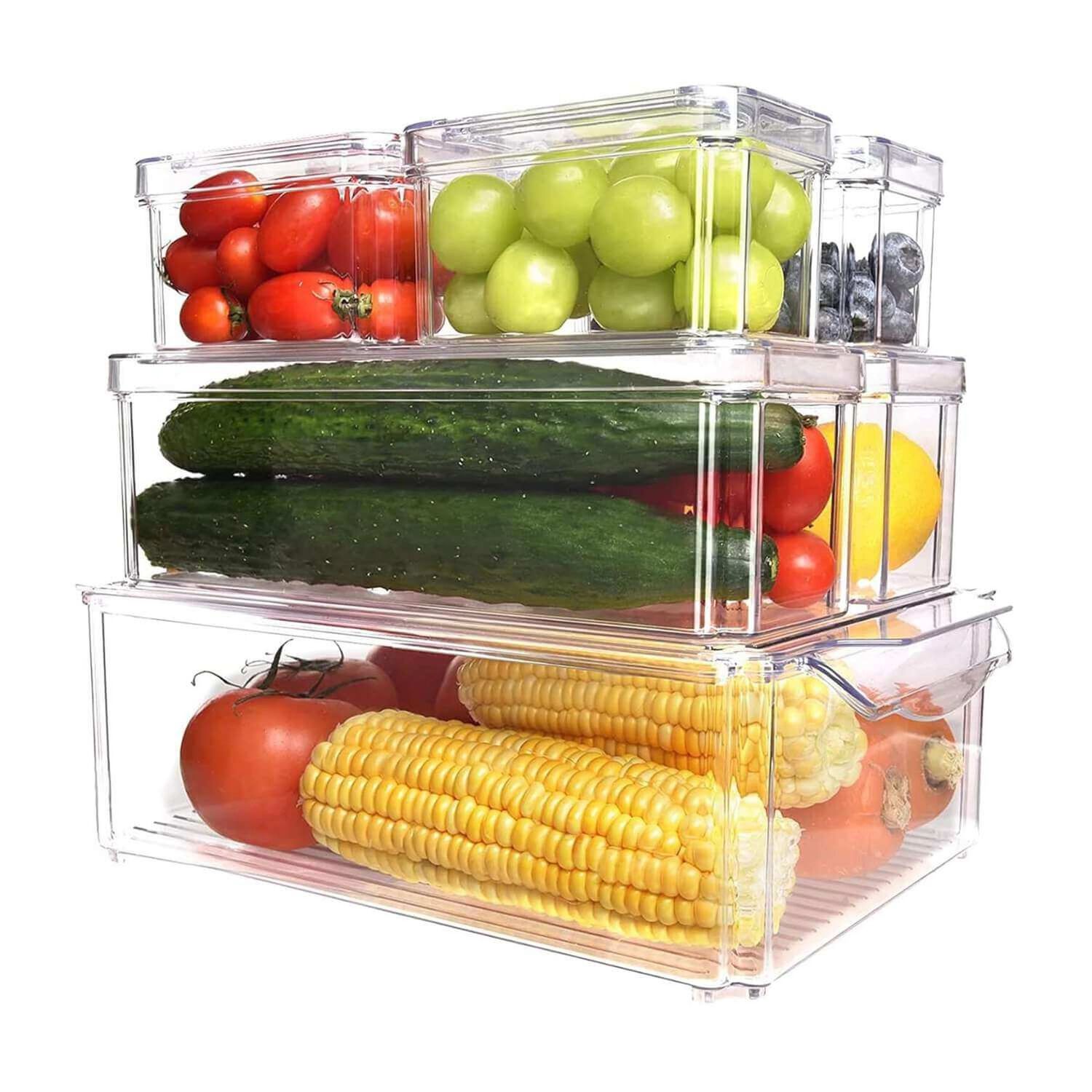 Set 7 Contenedores Organizadores Para Refrigerador Y Cocina image number 5.0