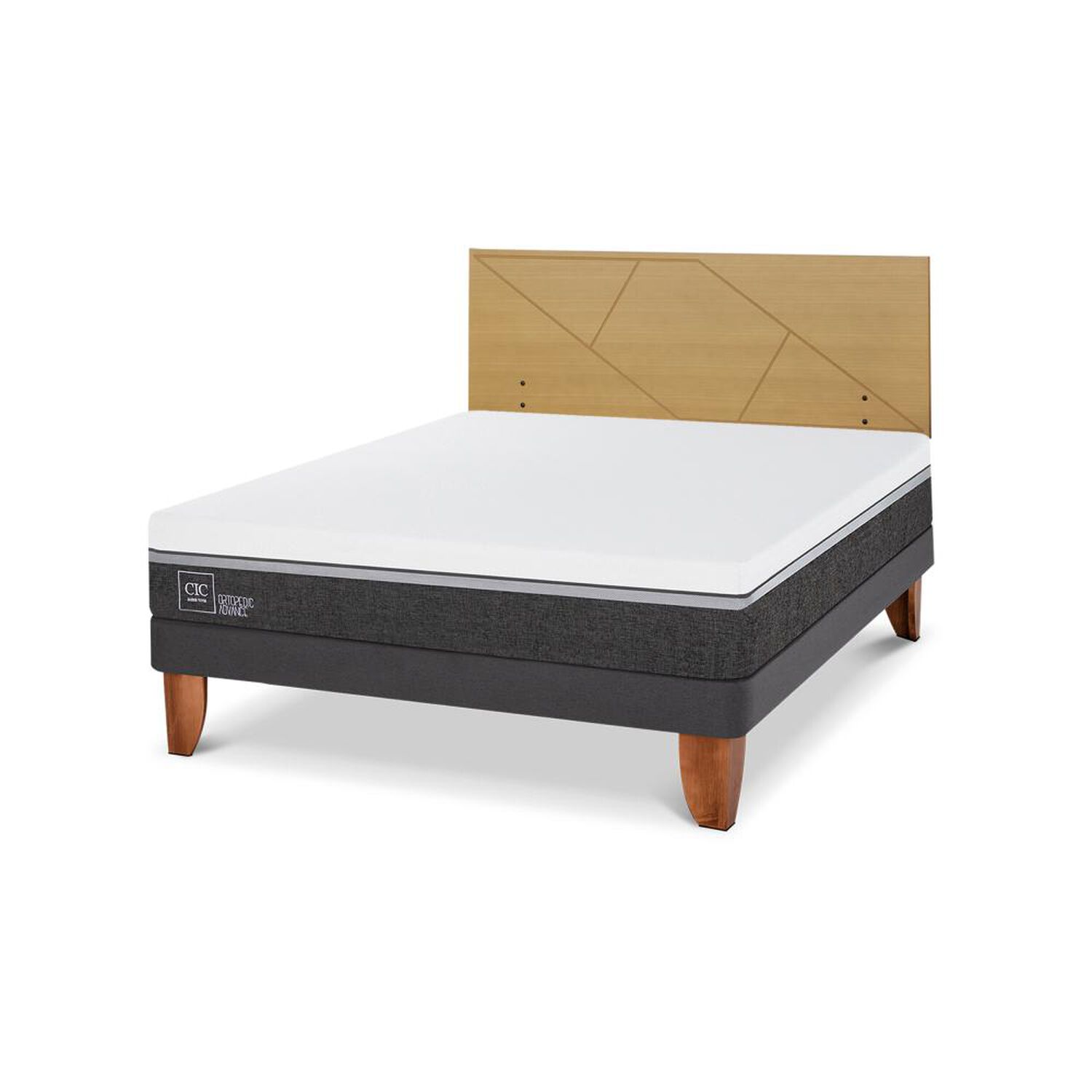 Cama Europea Cic Ortopedic Advance / 2 Plazas / Base Normal + Respaldo image number 2.0