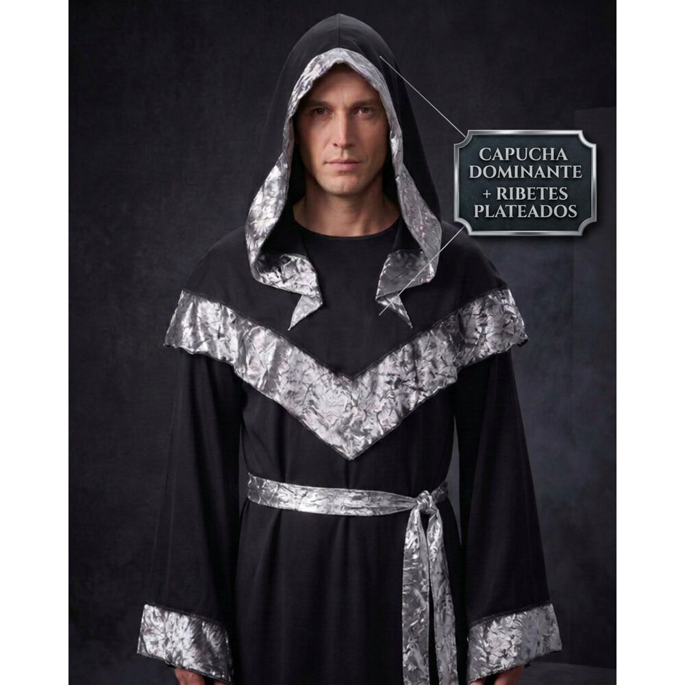 Disfraz Cosplay Mago Medieval Monje image number 1.0