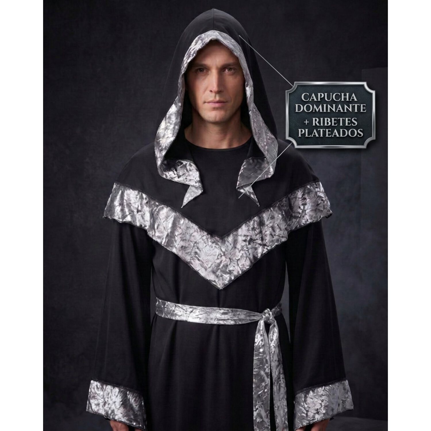 Disfraz Cosplay Mago Medieval Monje image number 1.0
