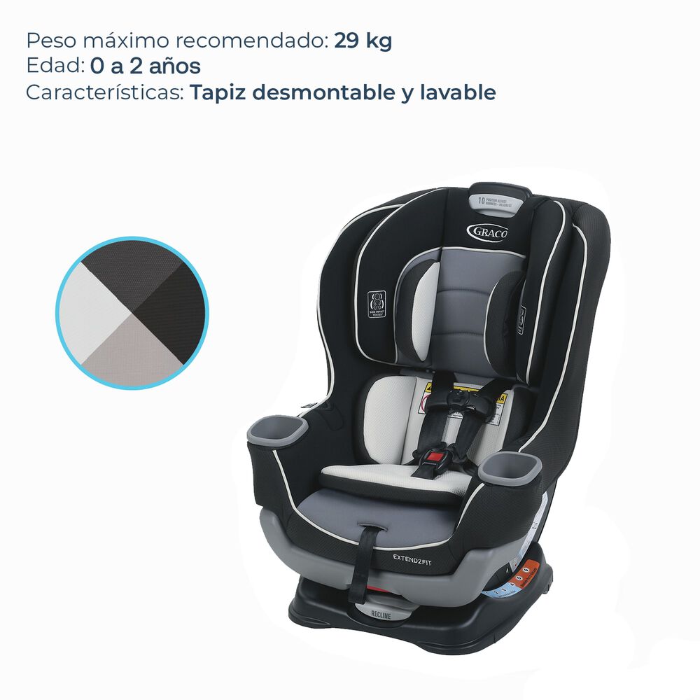 Silla De Auto Bebe Convertible Extend2fit Gotham image number 3.0