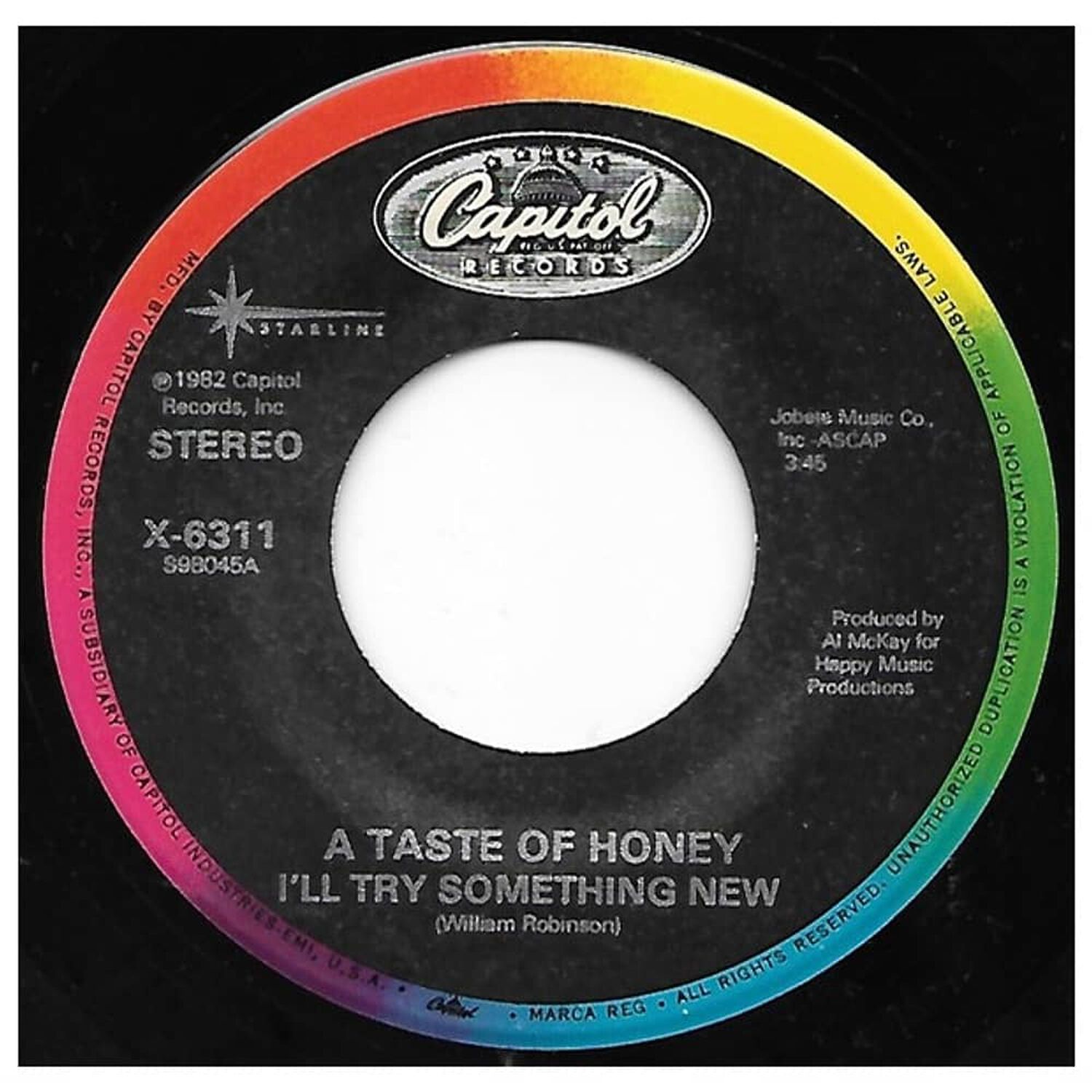 A Taste Of Honey - Sukiyaki | 7" Single Vinilo Usado image number 1.0