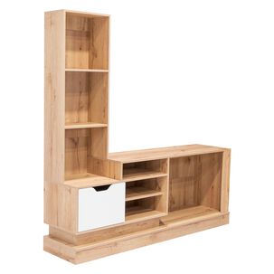 Centro De Entretenimiento Tv 55" Café Claro 181.4x177.7x43.1 Cm