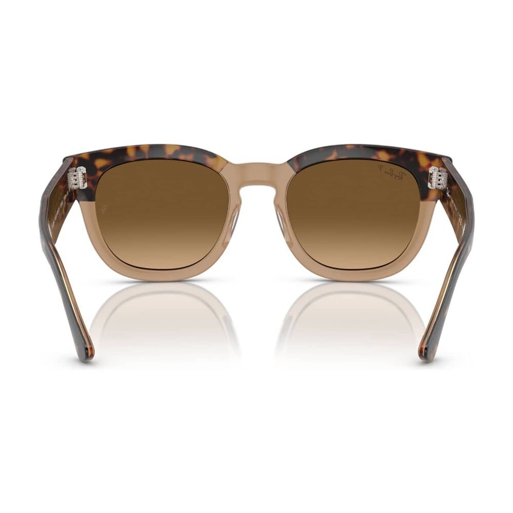 Lentes De Sol Mega Hawkeye Havana & Marr&oacute;n Transparente Polarizados Degradado Ray-ban image number 3.0