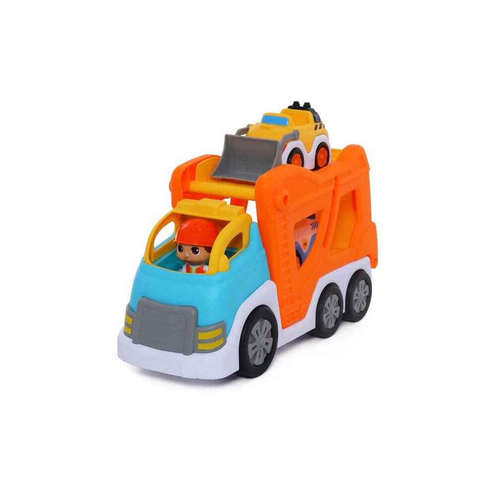 Camion Transportador Con 2 Autos Y Figura Happy Line image number 2.0