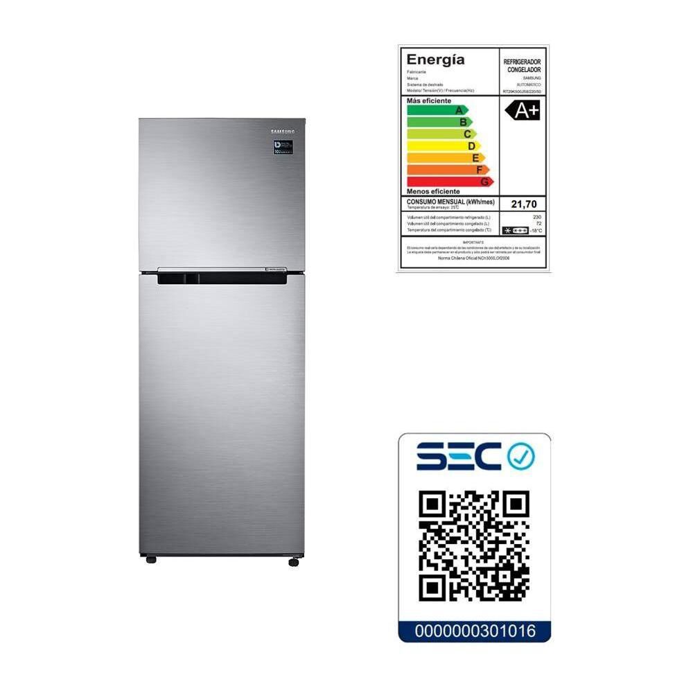 Refrigerador Top Freezer Samsung RT29K500JS8/ZS / No Frost / 300 Litros / A+ image number 8.0