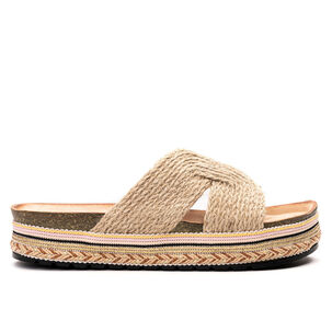 Sandalia Mujer Beige Kima Chancleta
