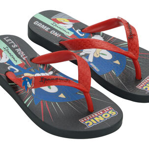 Sandalia Infantil Negro/rojo Sonic Lets Ipanema