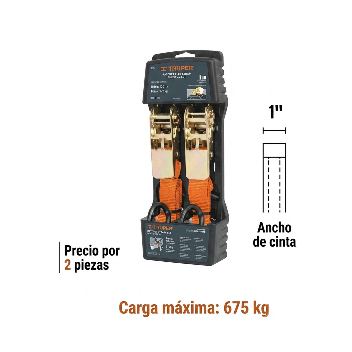 Eslinga Con Matraca Para Carga 675kg. Truper image number 2.0