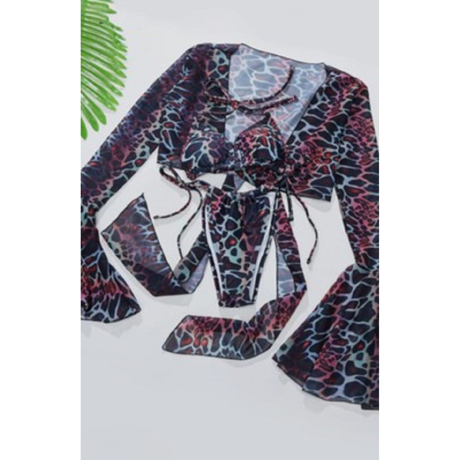 Traje Ba&ntilde;o Bikini Corte Alto Leopardo 3 Pzas Brasile&ntilde;o image number 5.0