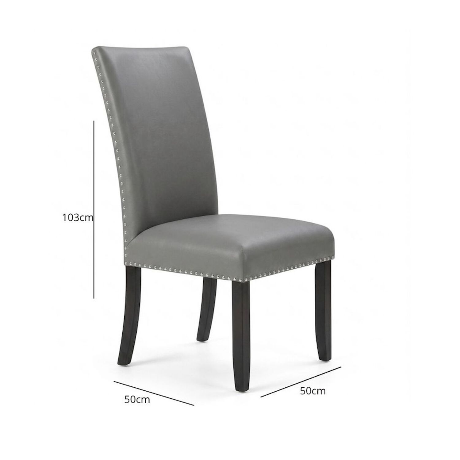 Sillas De Comedor Elegante Moon Gris Pack 2 Unidades image number 2.0