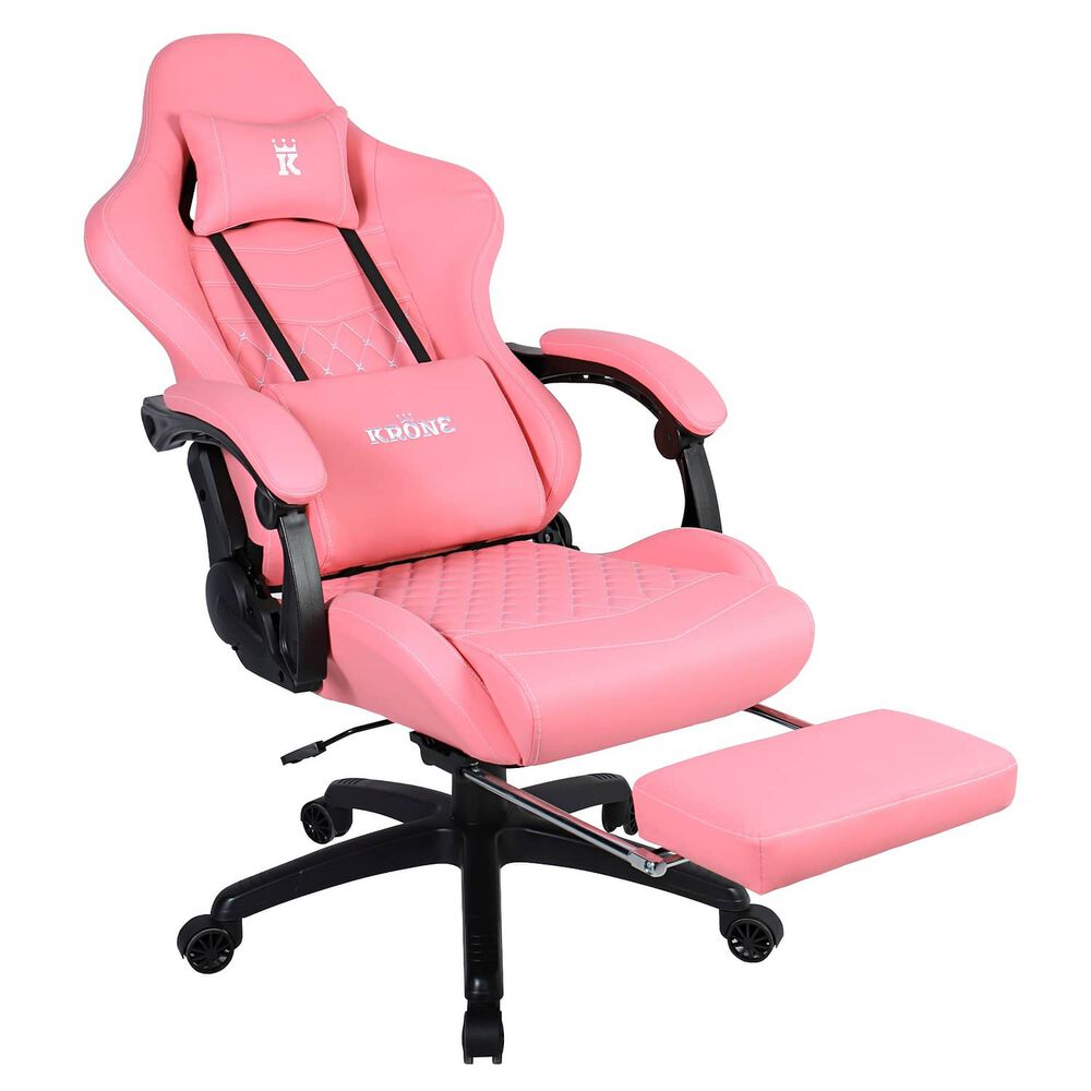 Silla Gamer Oficina Krone Xl Reclinable + Masaje + Apoyapi&eacute;s image number 2.0