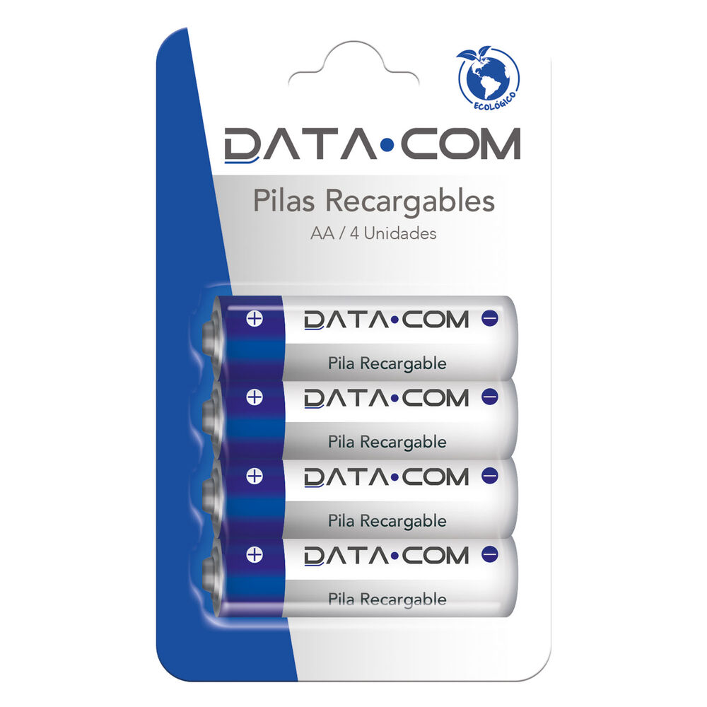 Pila Recargable Aa 2500 4 Unidades Datacom image number 0.0