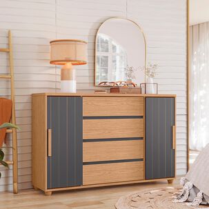 C&oacute;moda Vekkahome Evidenza / 2 Puertas / 4 Cajones