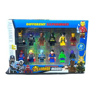 Juguete Set 12 Figuras 7cm Avengers Bloques Infantil