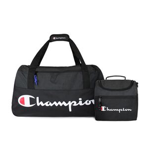Pack Champion Bolso Atlanta 45lts + Lonchera Oxford Negra