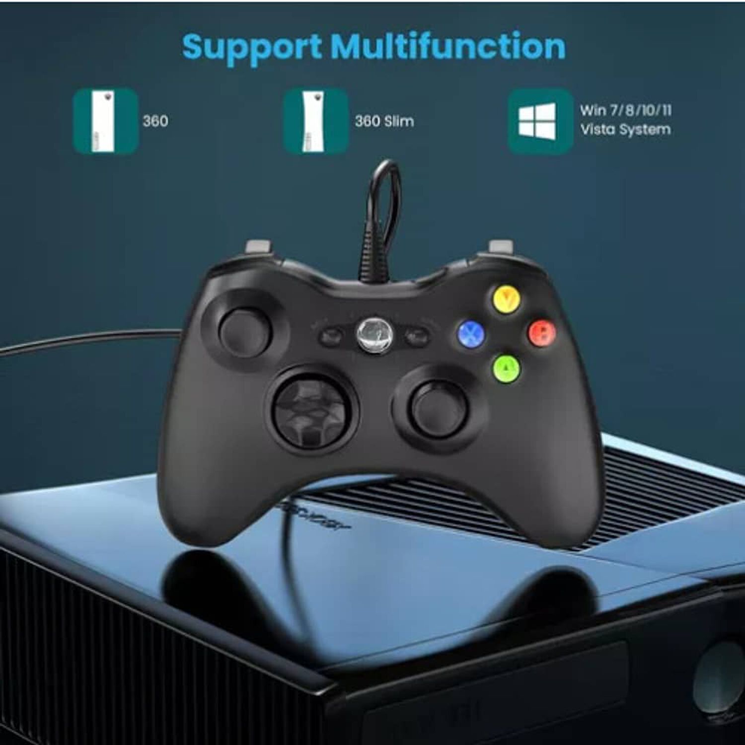 Joystick Mando Control Cable Compatible Consola Xbox 360 Pc image number 1.0