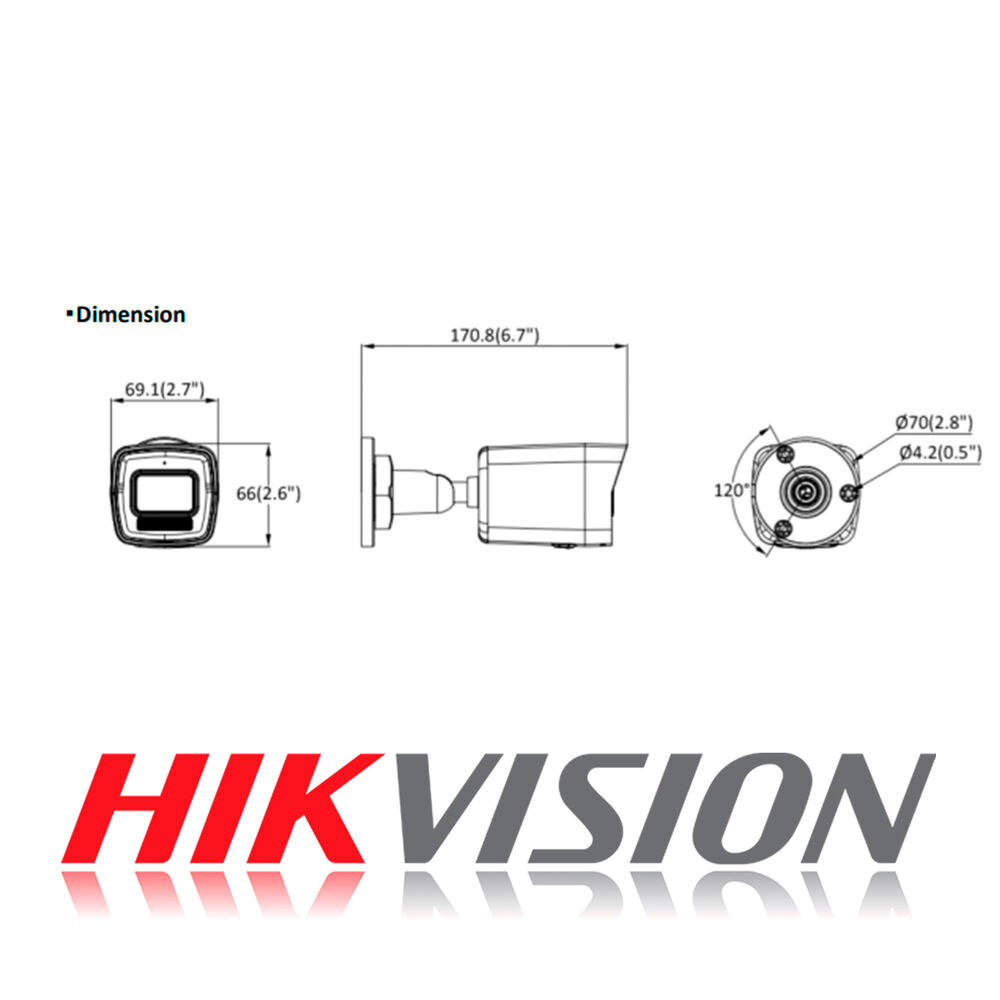 Camara Ip Bala Hikvision Smart Hybrid Light 2mp Ir30m Ip67 image number 5.0