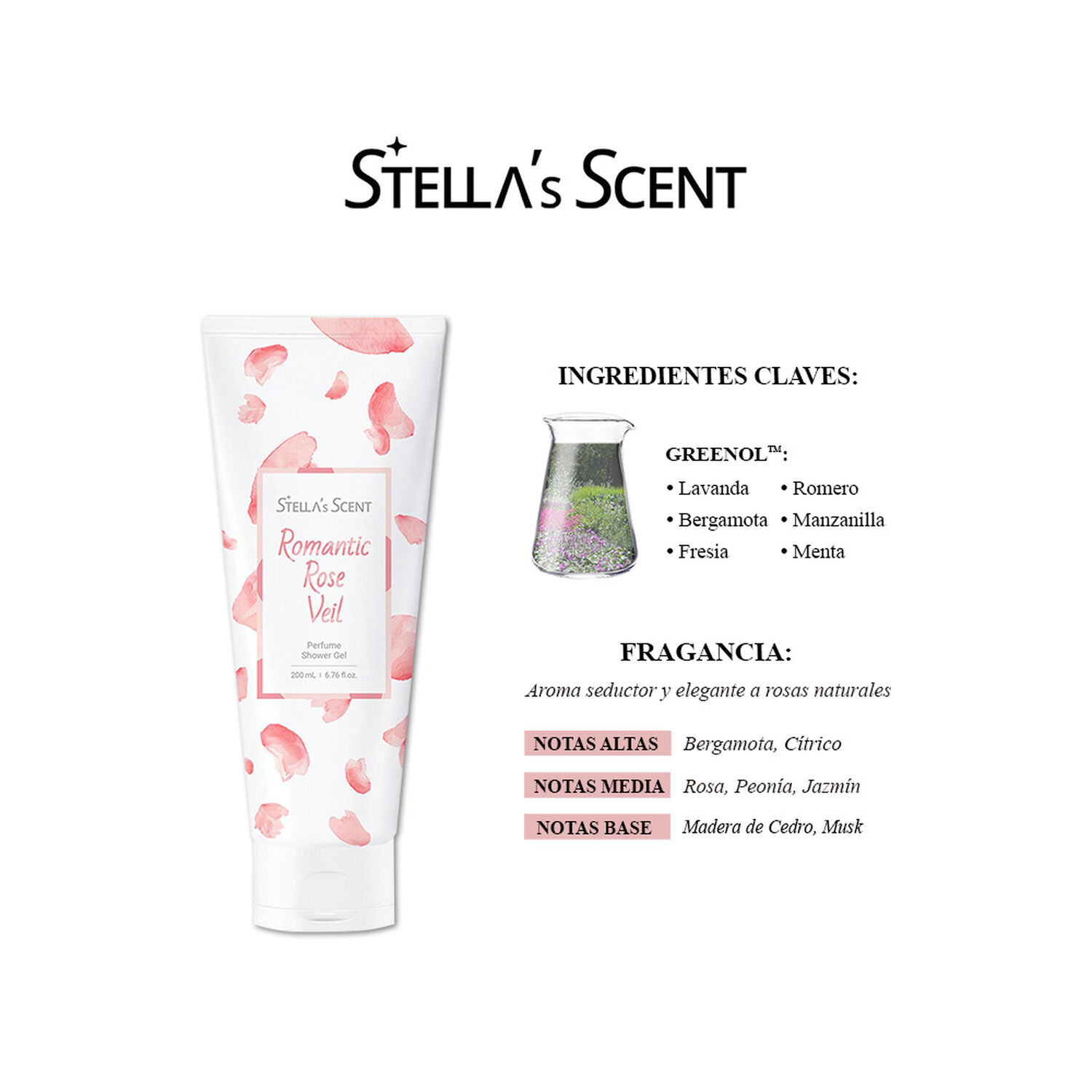 Gel De Ducha Romantic Rose Veil 200ml Stellas Scent image number 2.0
