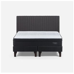 Cama Europea Rosen Tempo / 2 Plazas / Base Dividida + Respaldo