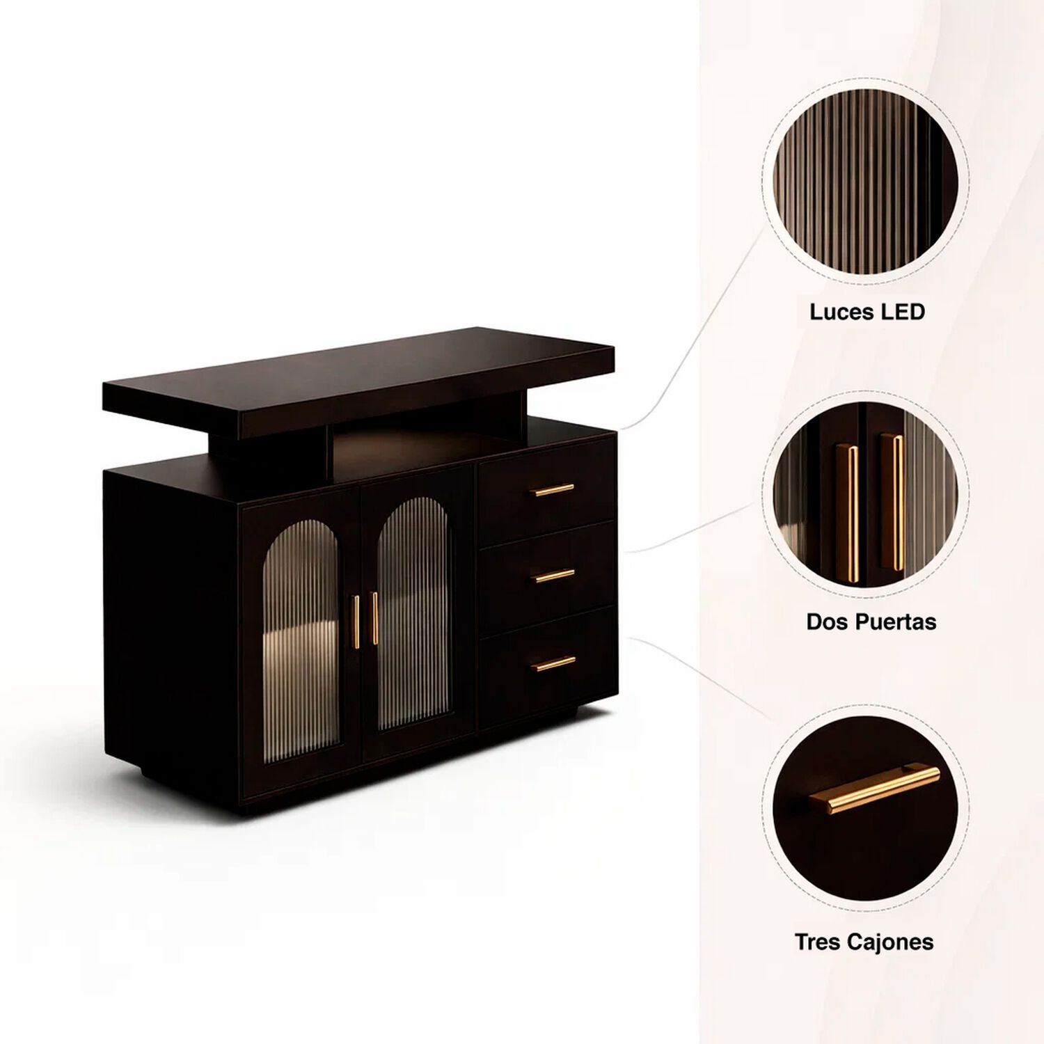 Mueble Cafetero Glasslight Con Led image number 4.0