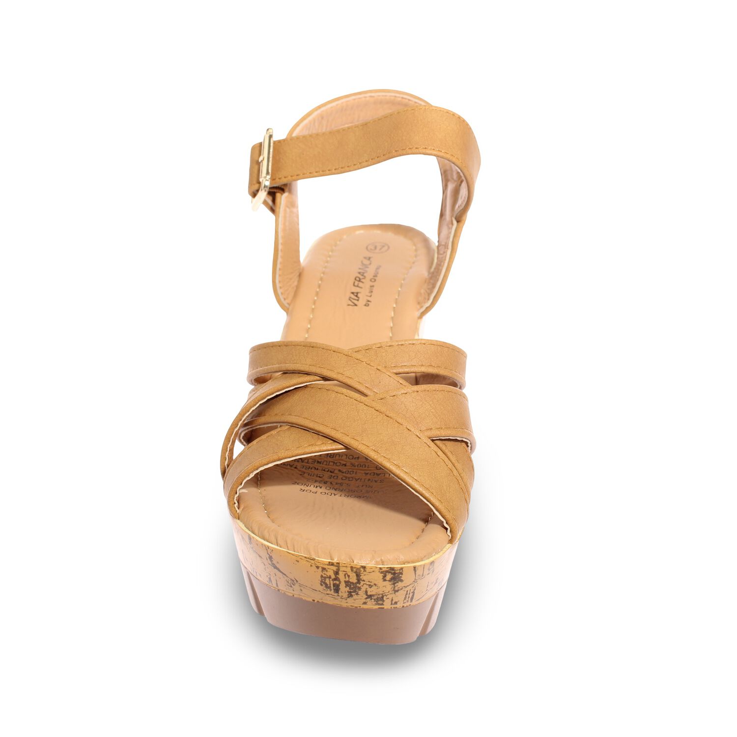 Sandalia Taco Marron V&iacute;a Franca Art. 5cm138905habano image number 2.0