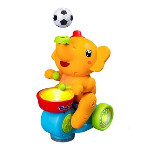 Juguete Elefante M&uacute;sico Con Luces Y Sonido Ni&ntilde;os Naranja