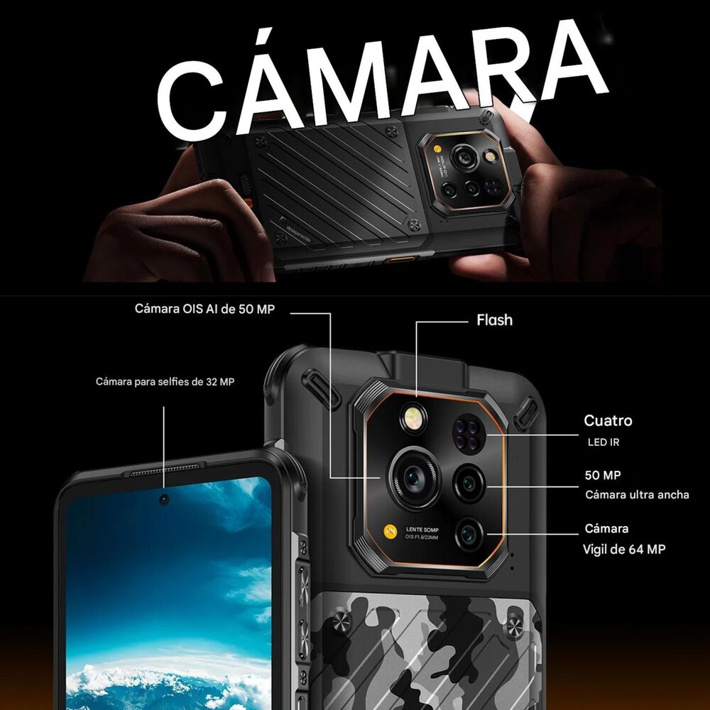 Celular Rugged Rugone Xever 7 Esim 2 Bater&iacute;as Dock Amoled image number 5.0