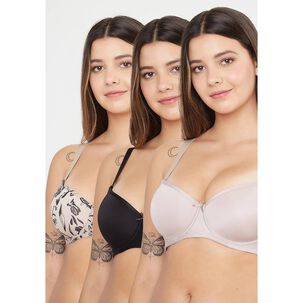 Pack 3x Sosten Soft Microfibra P350024-neg4 Kayser