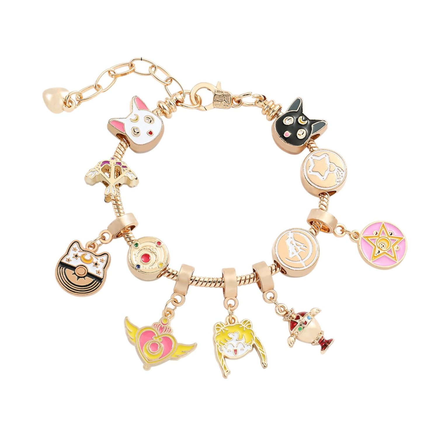 Pulsera Charms Dorada Dijes Sailor Moon image number 0.0