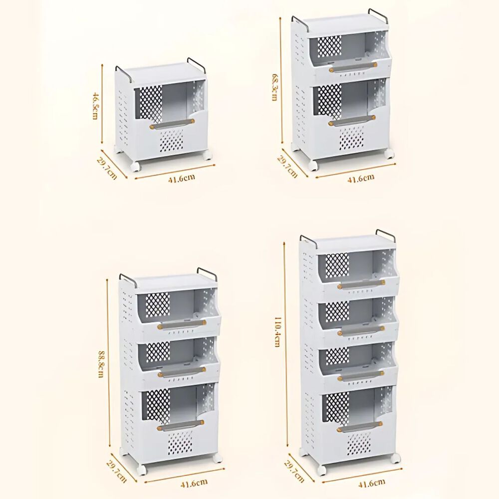 Cesta Organizador De Ropa Sucia Almacenamiento 4 Niveles image number 1.0