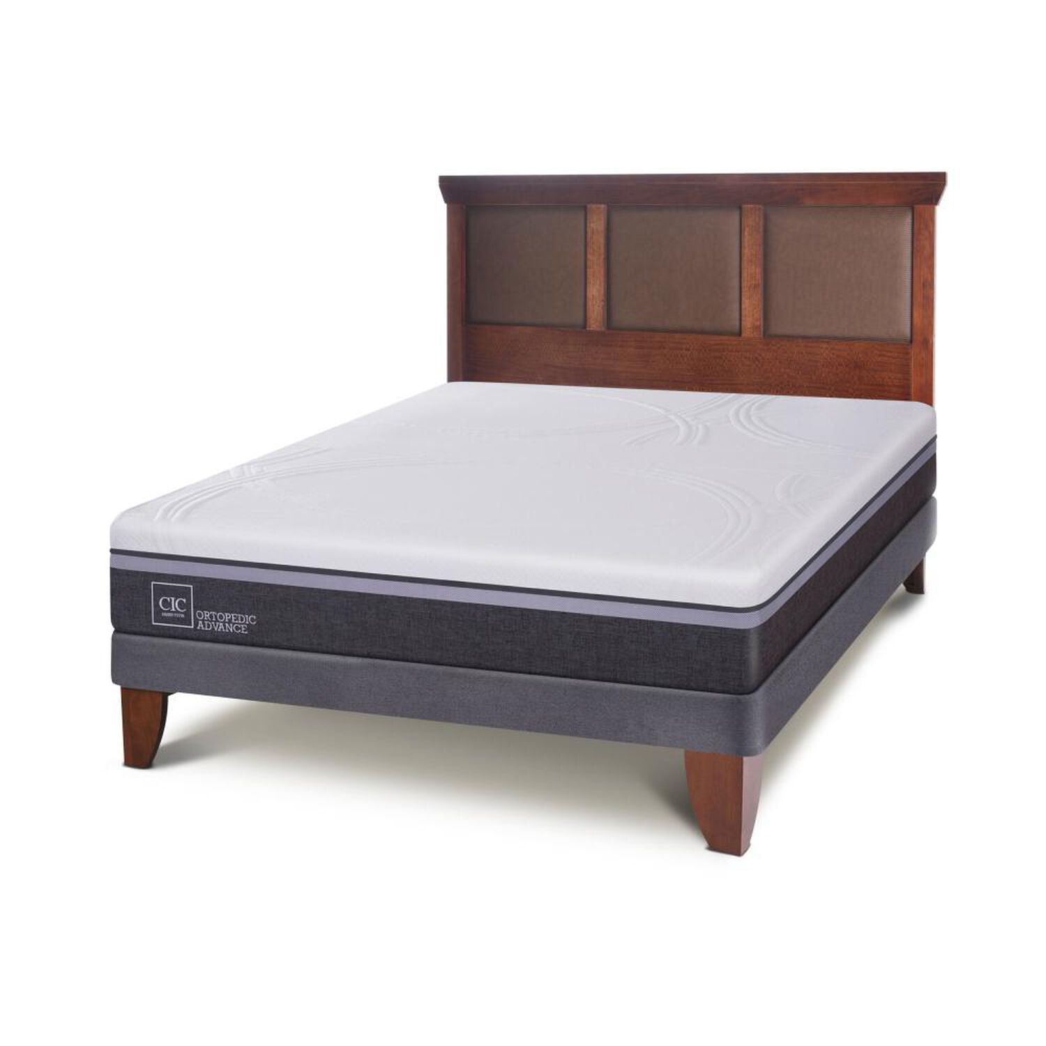 Cama Europea Cic Ortopedic Advance / 2 Plazas / Base Normal + Respaldo image number 0.0