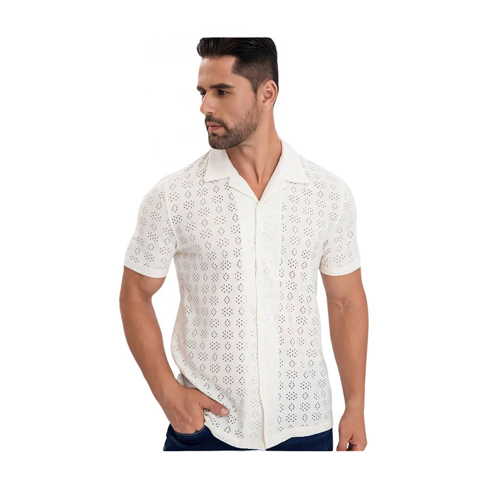 Camisa Malla Manga Corta Hombre image number 0.0