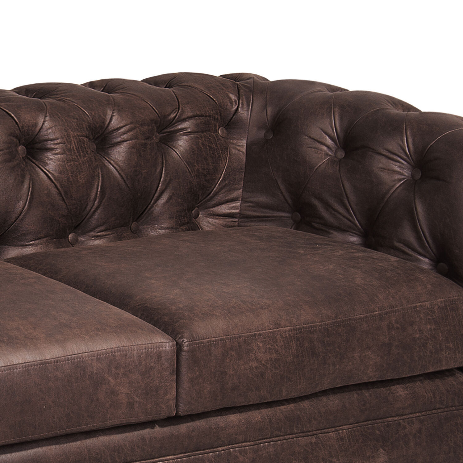 Sofa Florencia 2c Cuero Colorado Marron image number 3.0
