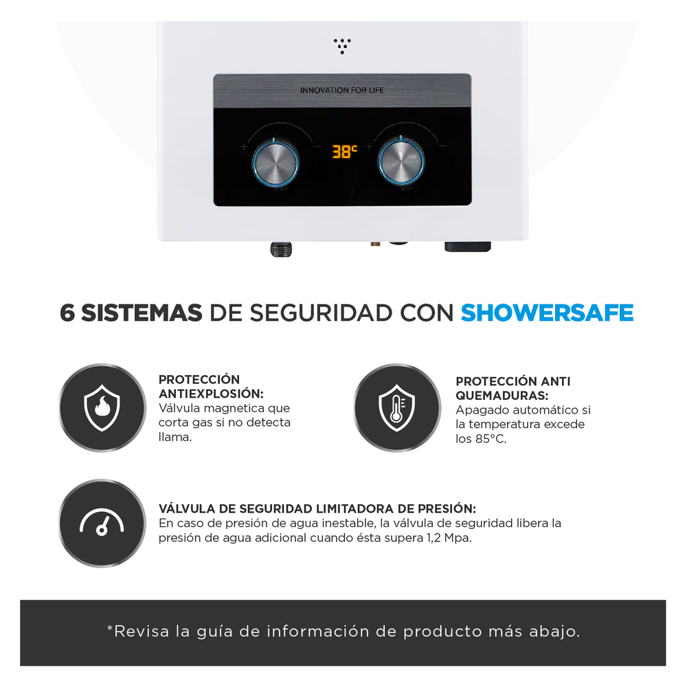 Calefont Midea MGWH5-10MDNCLW-GL / Gas Licuado / 5 Litros image number 4.0