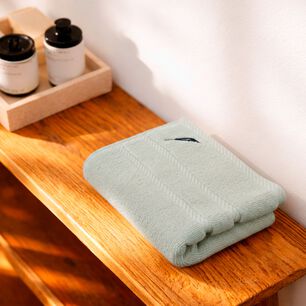 Toalla De Mano Nautica Signature Premium 100% Algod&oacute;n Gris Claro