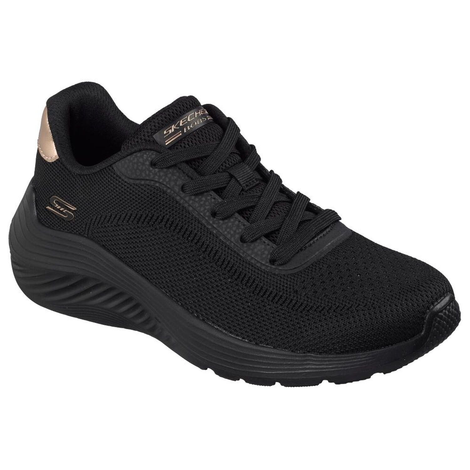 Zapatilla Urbana Mujer Skechers Bobs Squad Waves-current Look Bbk image number 4.0